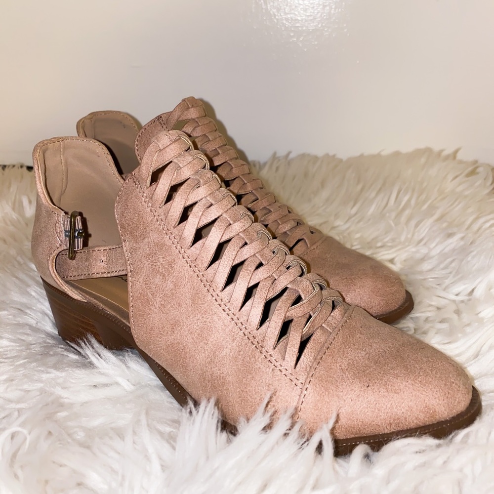 Quipid brown ankle booties
